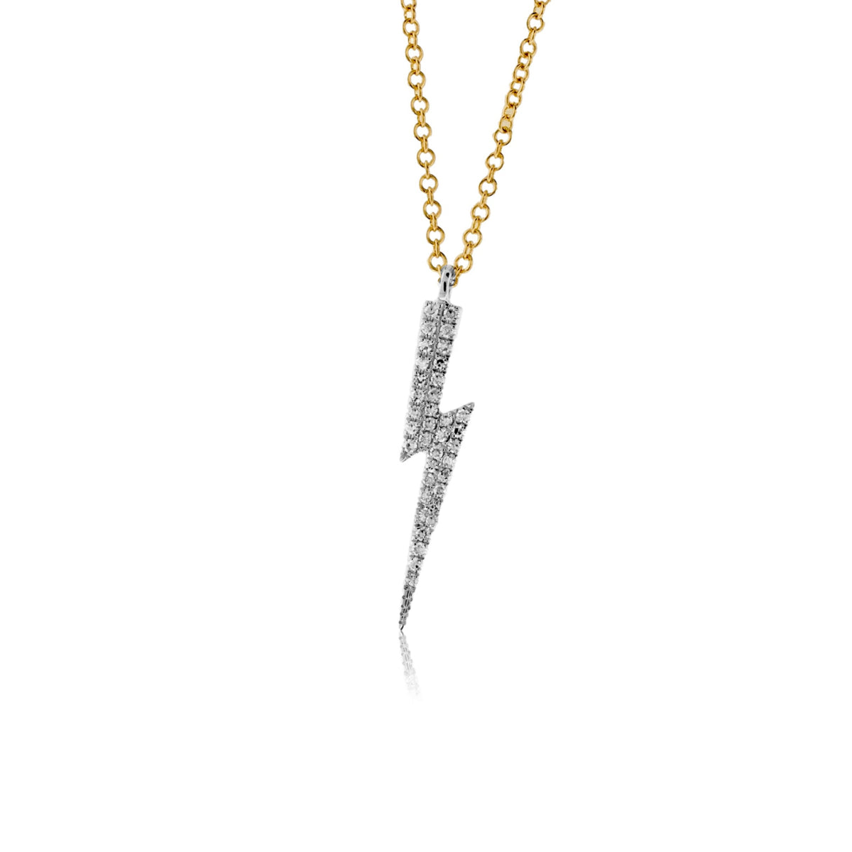 Lightning Strike Simple Diamond Pendant - Park City Jewelers