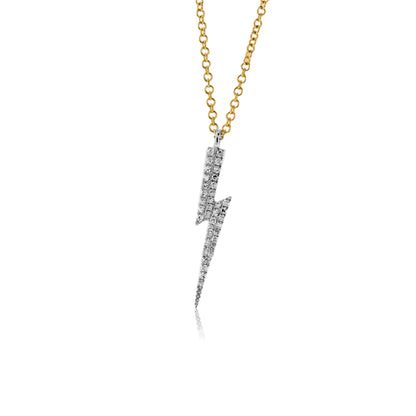 Lightning Strike Simple Diamond Pendant - Park City Jewelers