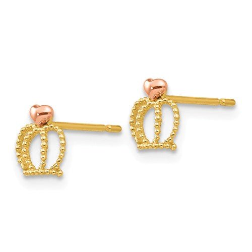 Little Girl Crown Stud Earrings - Park City Jewelers