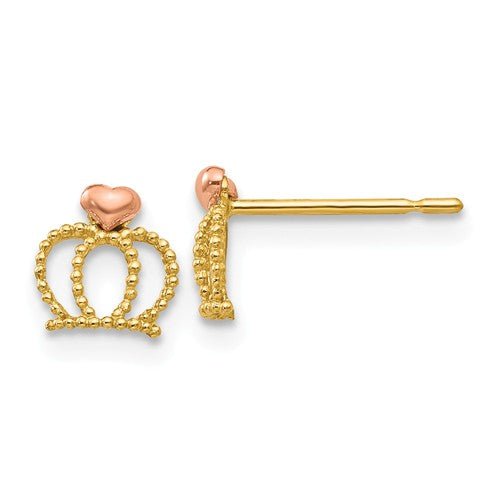 Little Girl Crown Stud Earrings - Park City Jewelers