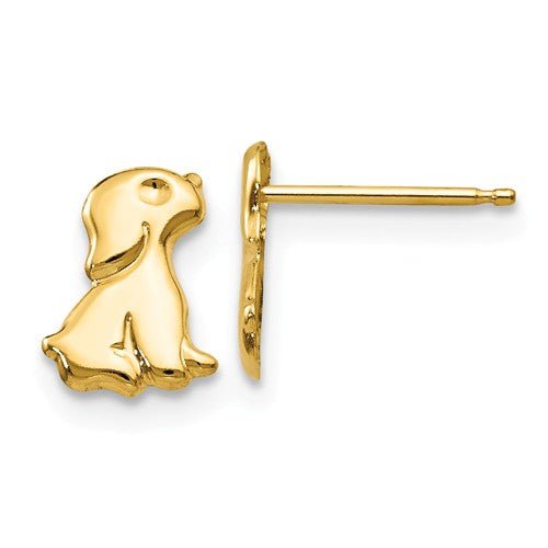 Little Girl Sitting Dog Stud Earrings - Park City Jewelers