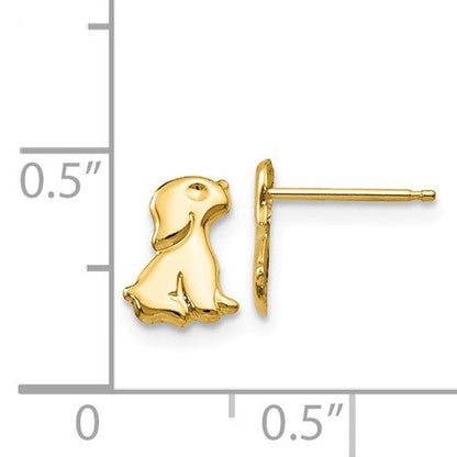 Little Girl Sitting Dog Stud Earrings - Park City Jewelers