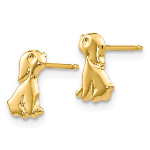 Little Girl Sitting Dog Stud Earrings - Park City Jewelers