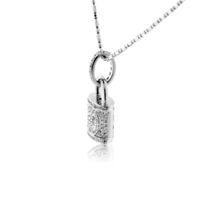 Lock Style Diamond Pendant w/Chain - Park City Jewelers