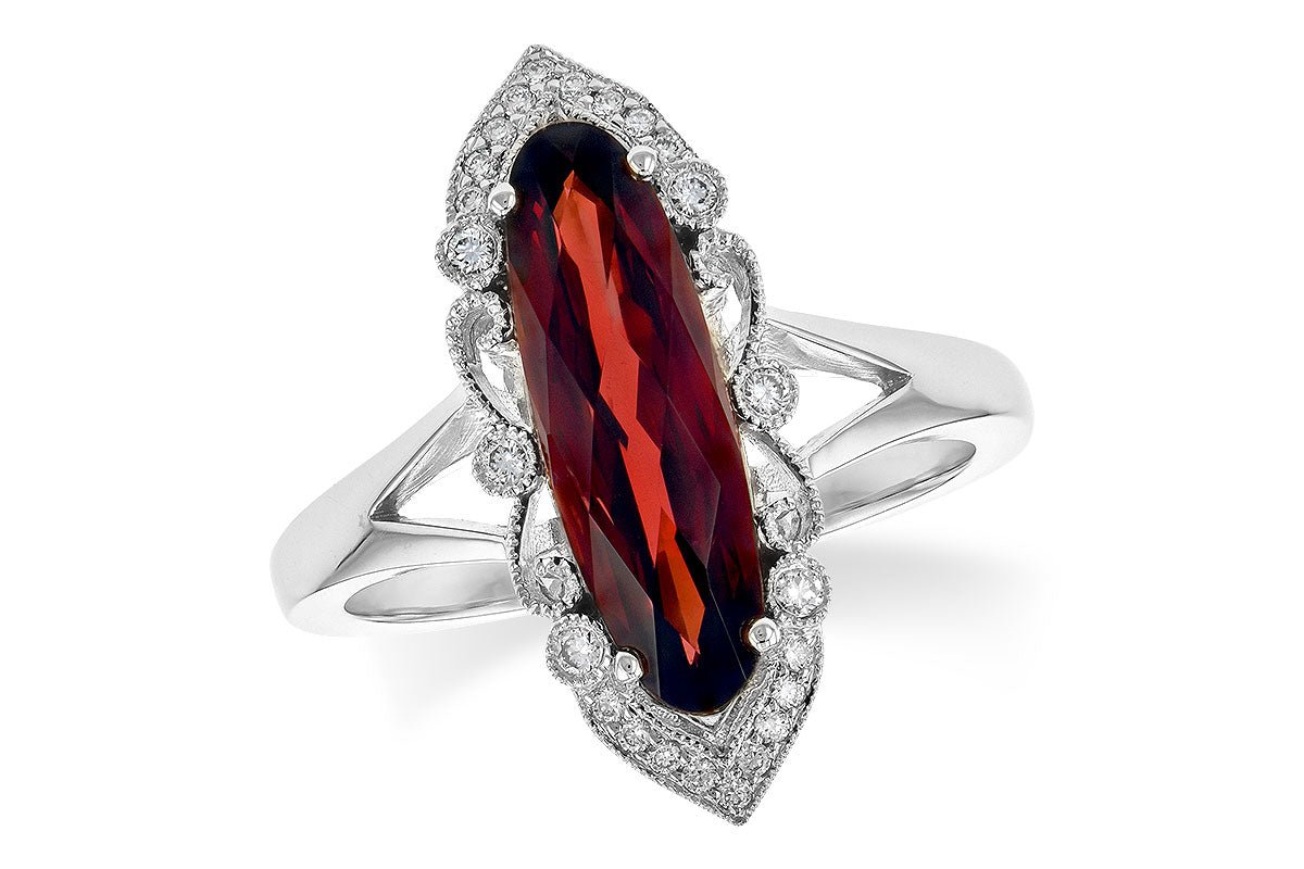 Oval garnet ring on sale