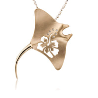 Manta Ray Hibiscus Pendant Large - Park City Jewelers