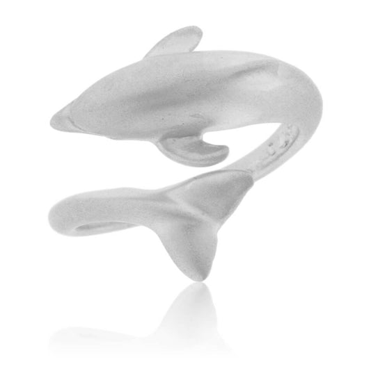 Matte Finish Dolphin Wrap Around Ring - Park City Jewelers