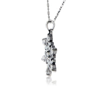 Medium Diamond Tipped Snowflake Necklace - Park City Jewelers
