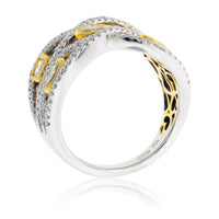 Mixed Cut Yellow Diamonds & Diamond Fashion Ring - Park City Jewelers