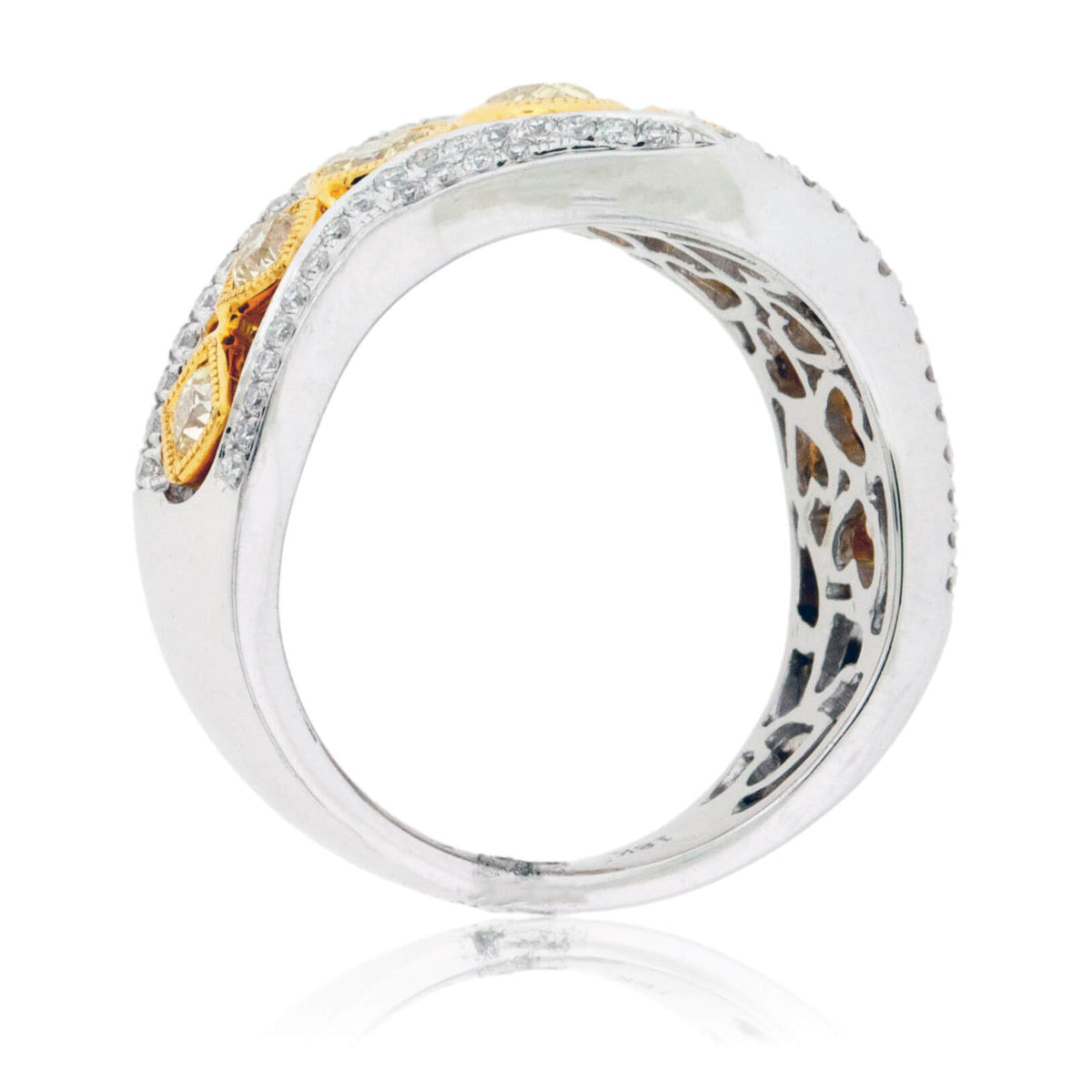 Mixed Cut Yellow Diamonds & Diamond Fashion Ring - Park City Jewelers