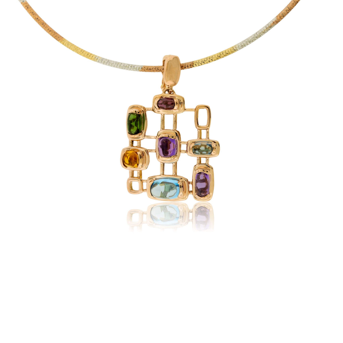 Mixed Gemstone Cabochon Pendant - Park City Jewelers