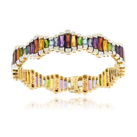 Mixed Gemstone & Diamond Flexing Tennis Bracelet - Park City Jewelers