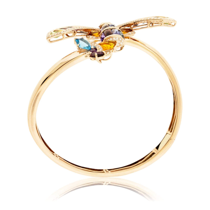 Mixed Gemstone & Diamond Queen Bee Bracelet - Park City Jewelers