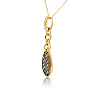 Mocha Diamond and Diamond Halo Style Pendant - Park City Jewelers