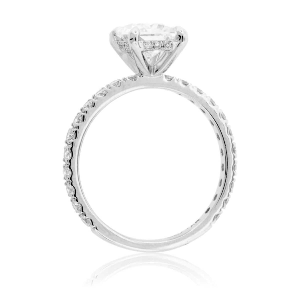 Moissanite Center Stone & Diamond Accent Engagement Style Ring - Park City Jewelers