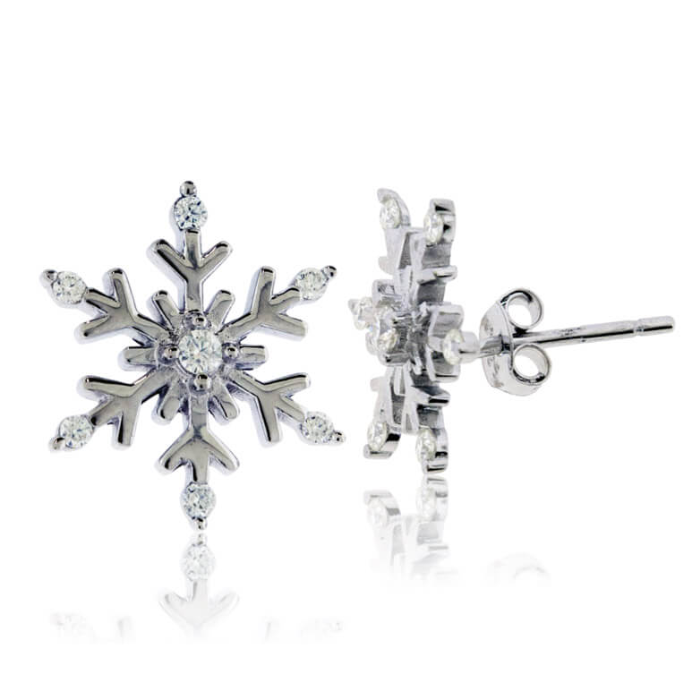 Moissanite Snowflake Earrings - Park City Jewelers
