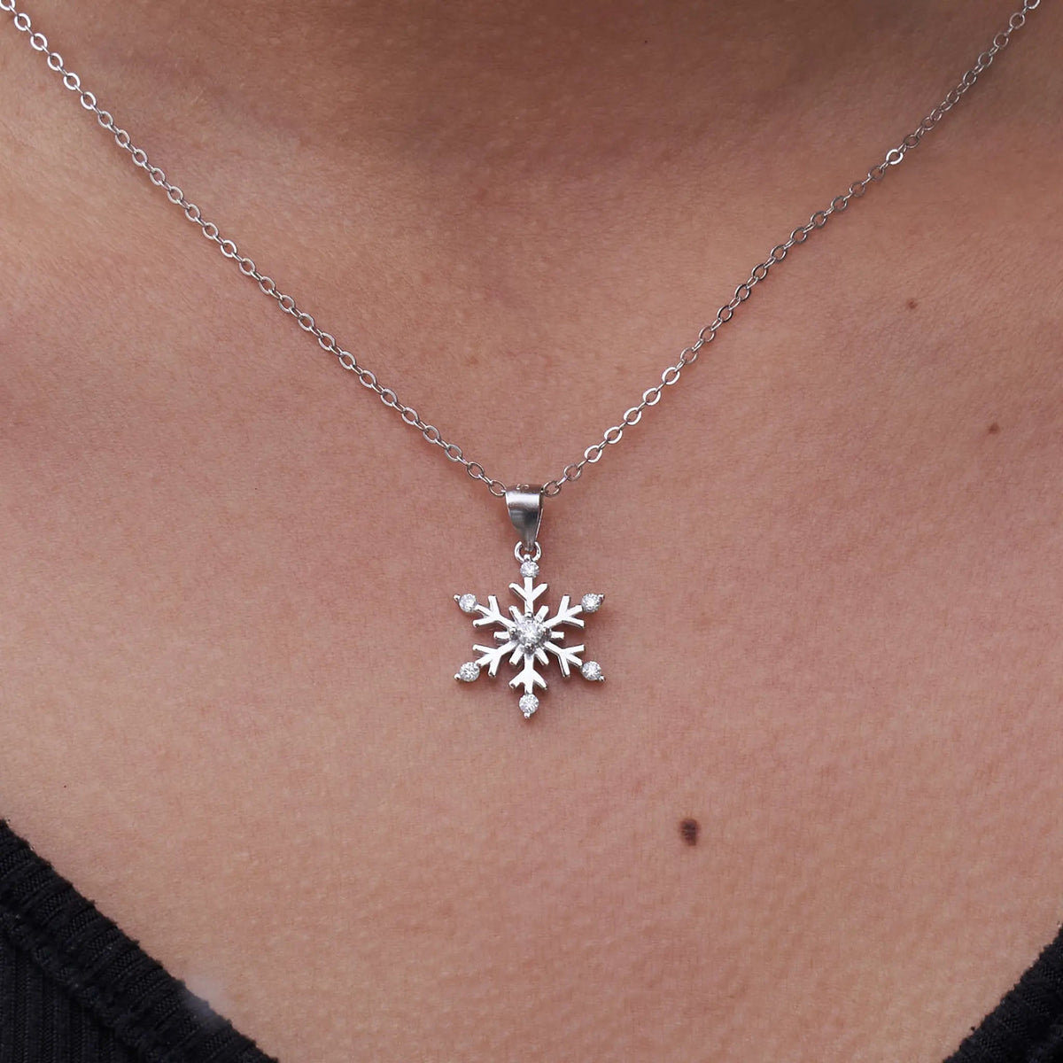 Moissanite Snowflake Necklace Park City Jewelers