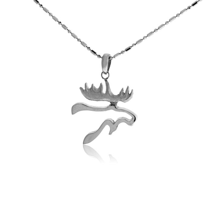 Moose Head Silhouette Necklace - Park City Jewelers