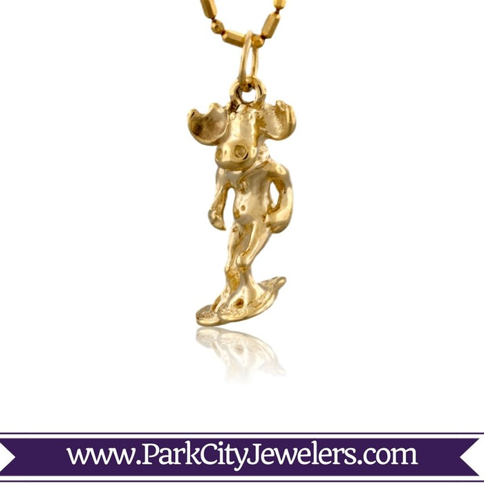 Moose Snowshoeing Charm - Park City Jewelers