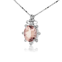 Morganite and Diamond Accented Pendant - Park City Jewelers