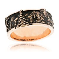 Mountain and Forest Scene Band - Park City Jewelers