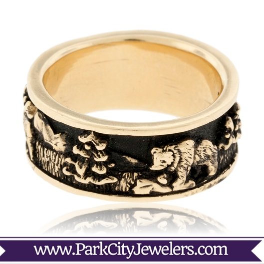 Mountain Band with Animal Scene - Park City Jewelers