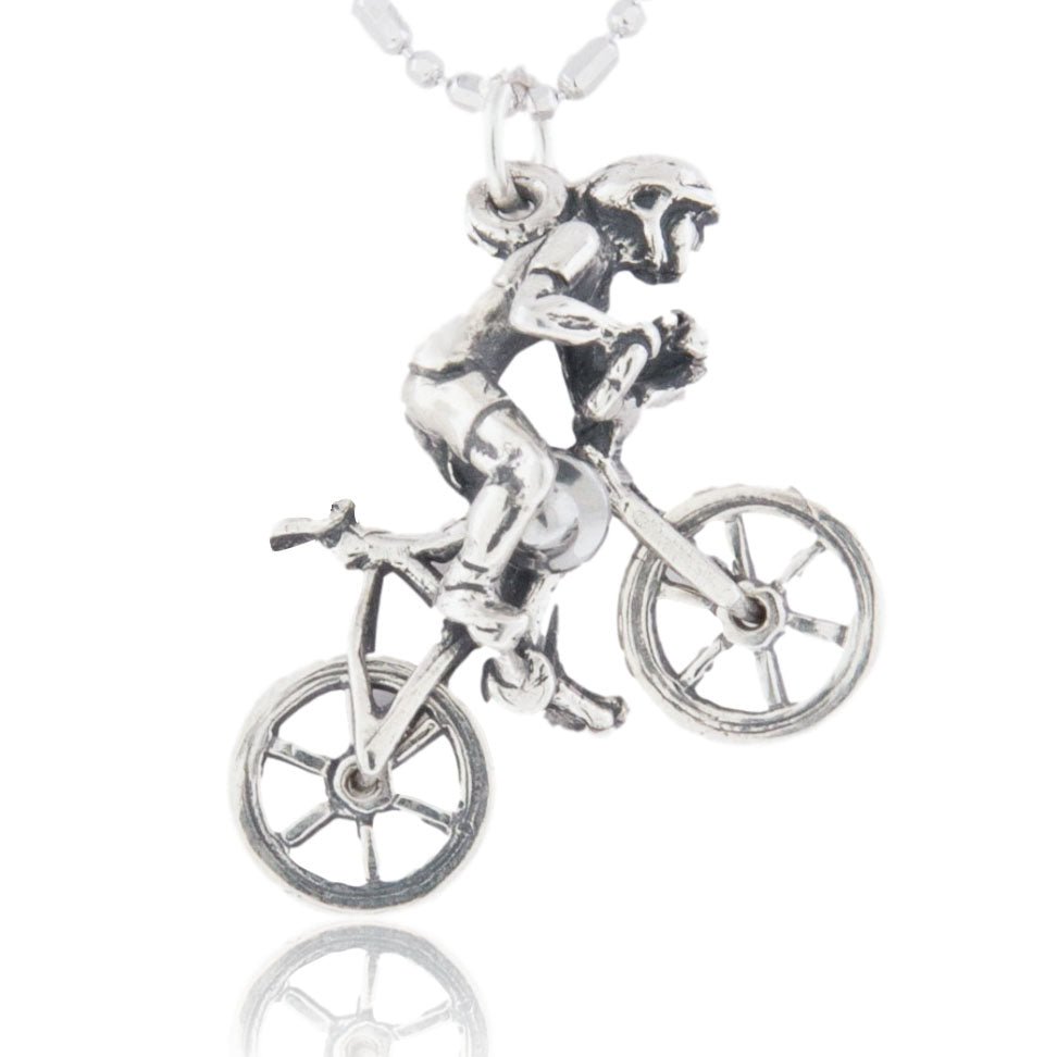 Mountain Bike Rider Charm - Park City Jewelers