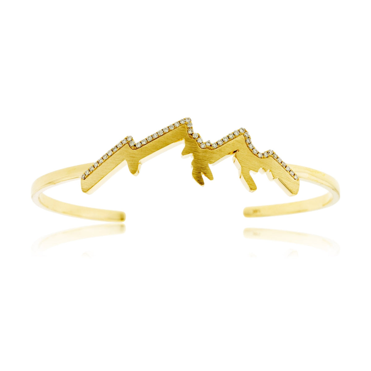 Mountain Bracelet with Diamond Lined Ridge - Park City Jewelers
