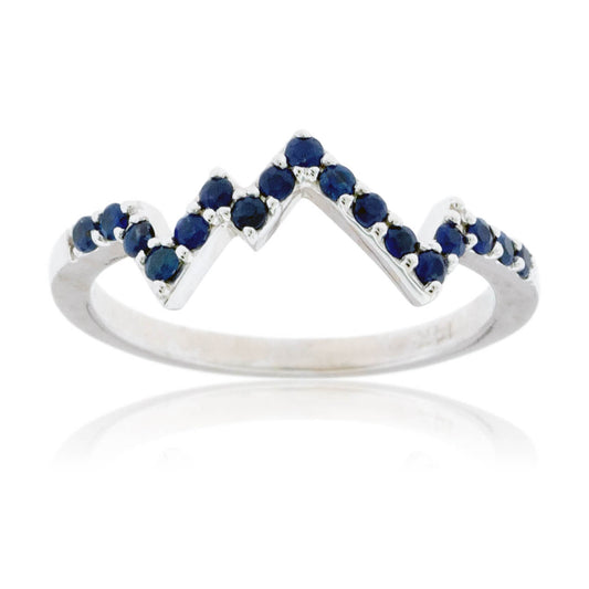 Mountain Silhouette Colored Stone Ring - Park City Jewelers
