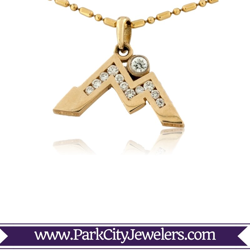 Mountain Silhouette Necklace with Diamonds - Park City Jewelers
