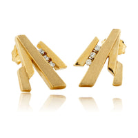 Mountain Stud Earrings with Diamonds - Park City Jewelers
