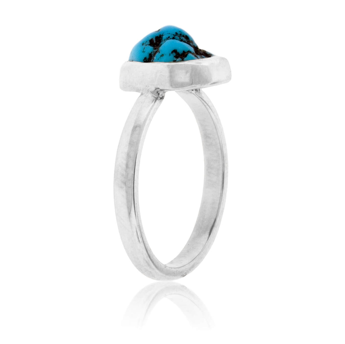 Natural Kingman Turquoise in Hand Fabricated Ring - Park City Jewelers