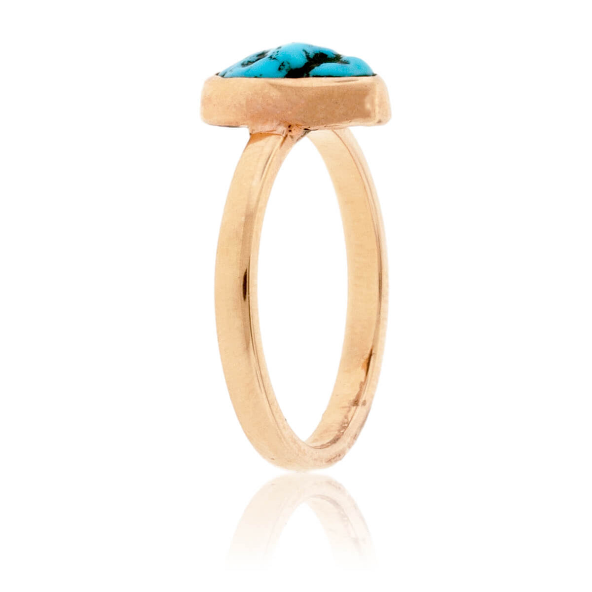 Natural Kingman Turquoise in Hand Fabricated Ring - Park City Jewelers