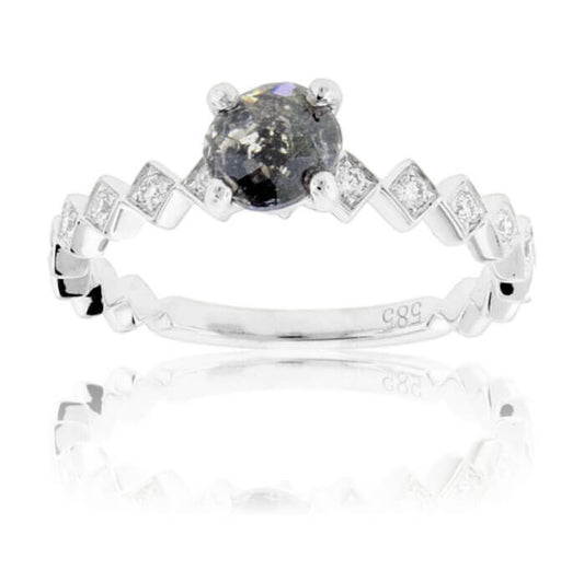 Natural Salt and Pepper Diamond & Diamond Ring - Park City Jewelers