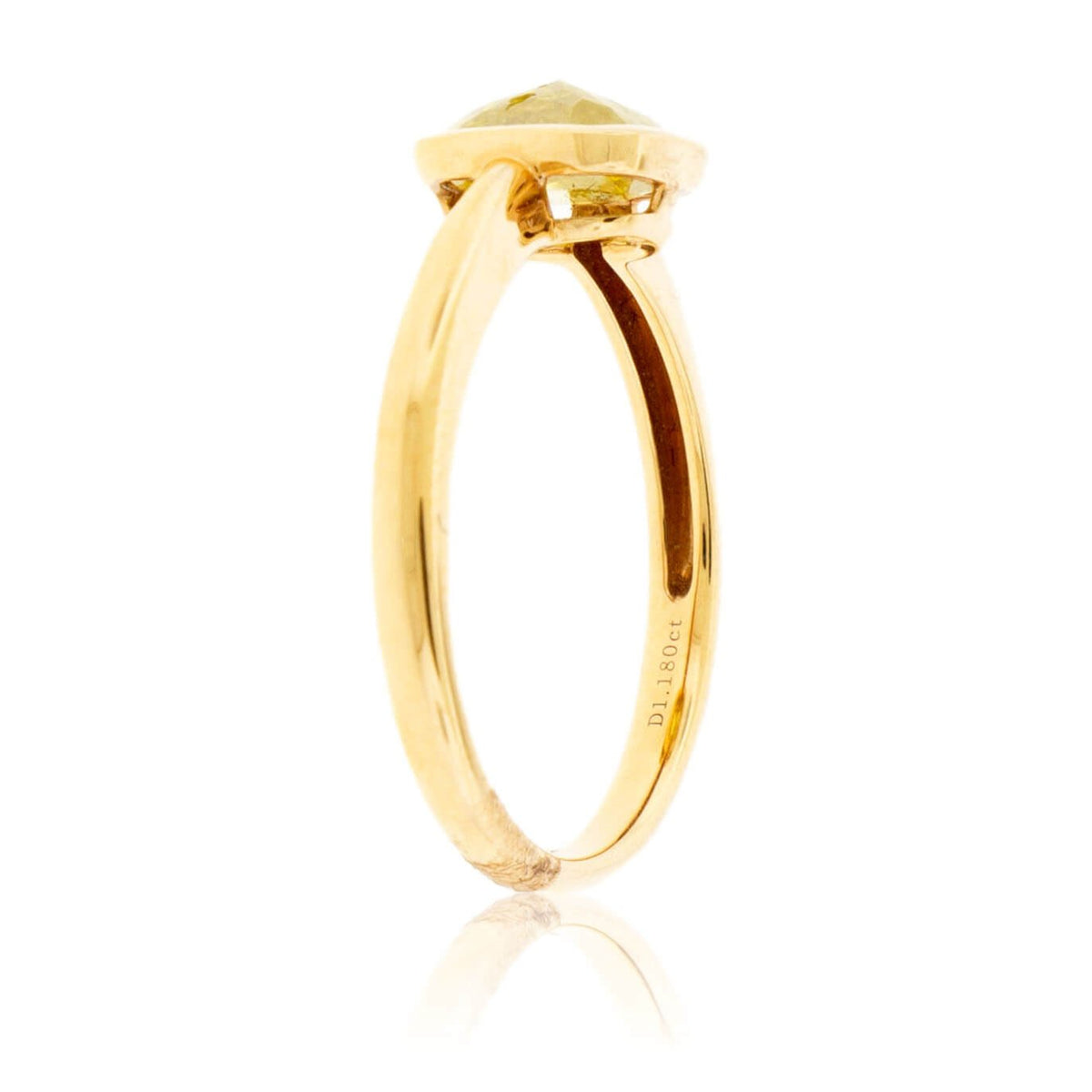 Natural Yellow Diamond Bezel Solitaire Ring - Park City Jewelers