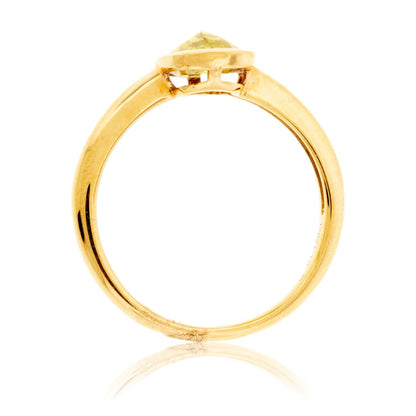 Natural Yellow Diamond Bezel Solitaire Ring - Park City Jewelers