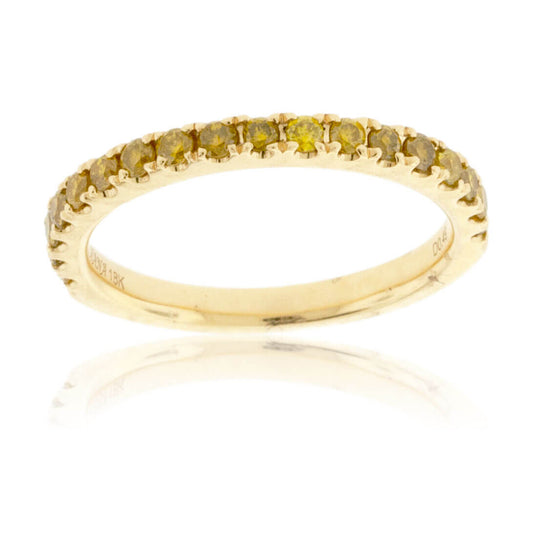 Natural Yellow Gold & Yellow Diamond Band - Park City Jewelers