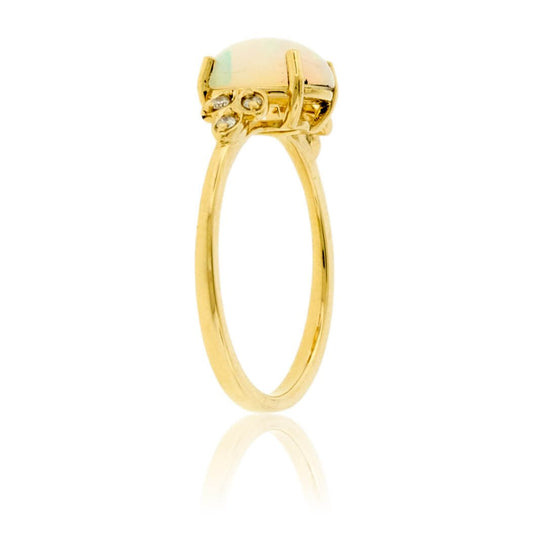 Opal Cabochon & Diamond Accented Ring - Park City Jewelers