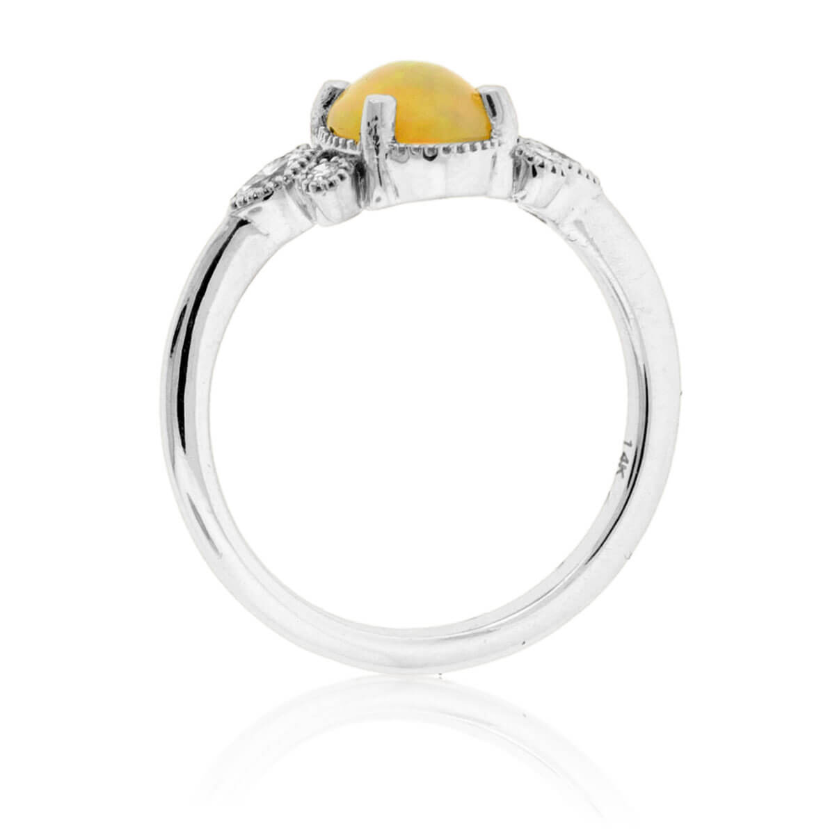 Opal Cabochon & Diamond Accented Ring - Park City Jewelers