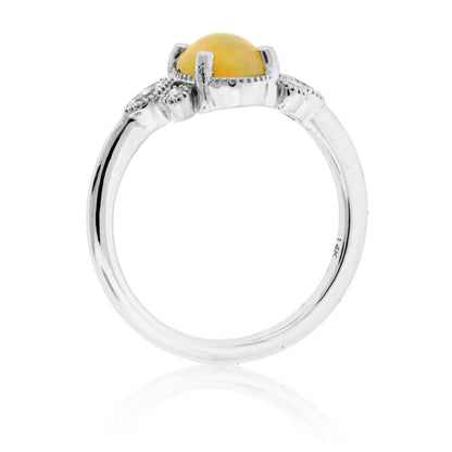 Opal Cabochon & Diamond Accented Ring - Park City Jewelers
