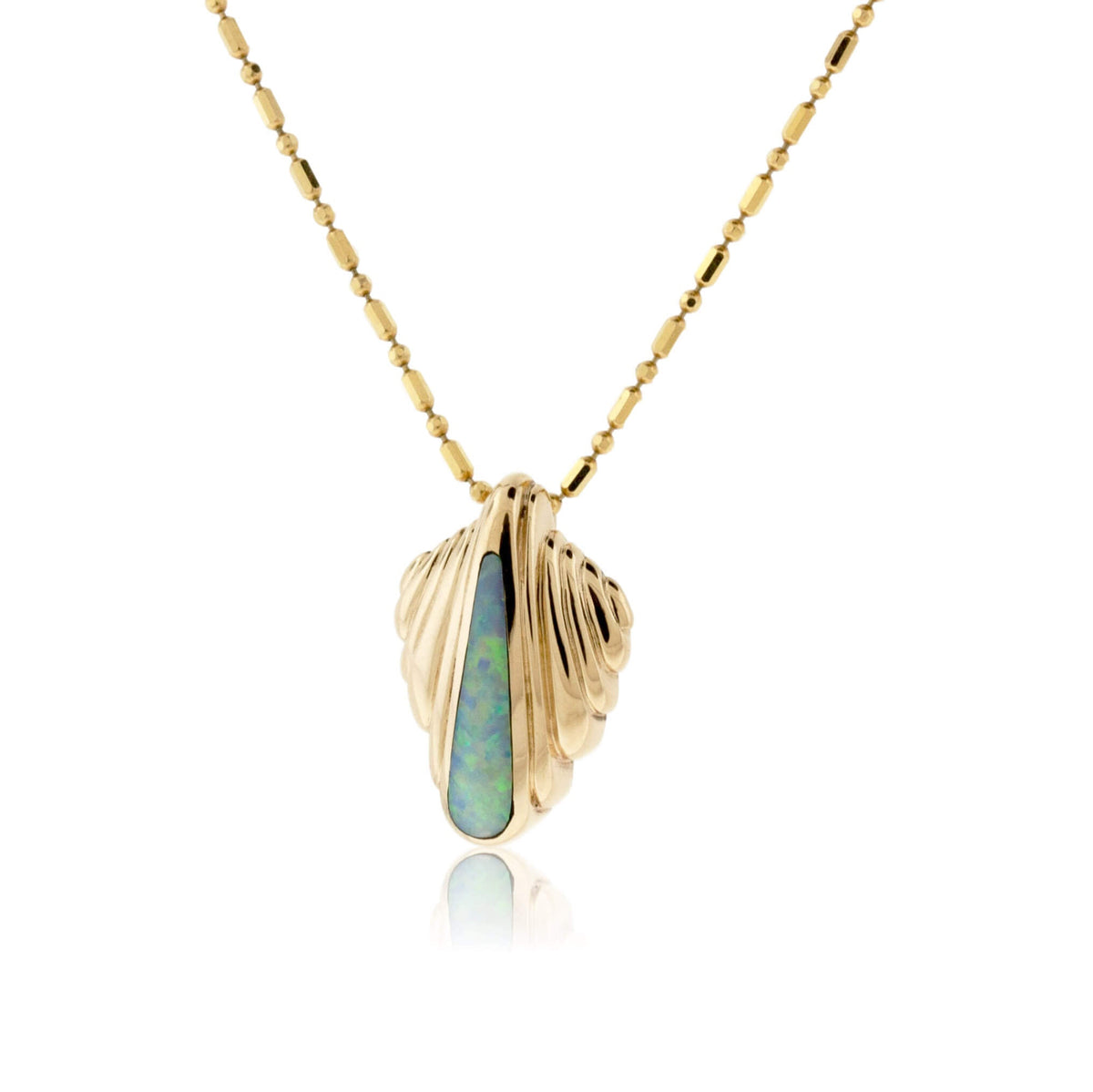 Opal Inlay Classic Style Pendant - Park City Jewelers