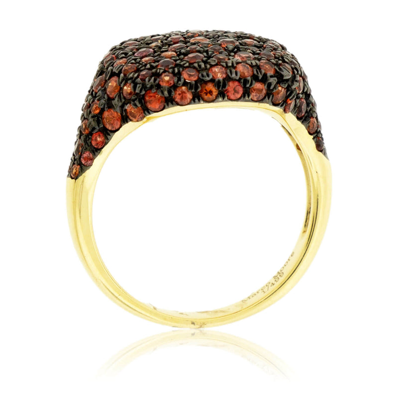 Orange Sapphire Cluster Style Ring - Park City Jewelers