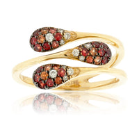 Orange Sapphire & Diamond Ring - Park City Jewelers