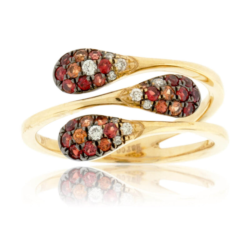 Orange Sapphire & Diamond Ring - Park City Jewelers