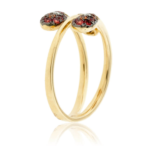Orange Sapphire & Diamond Ring - Park City Jewelers