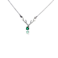 Organic Style Round Emerald and Diamond Pendant - Park City Jewelers
