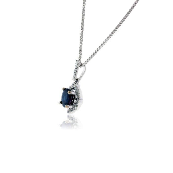 Oval Alexandrite and Diamond Necklace - Park City Jewelers