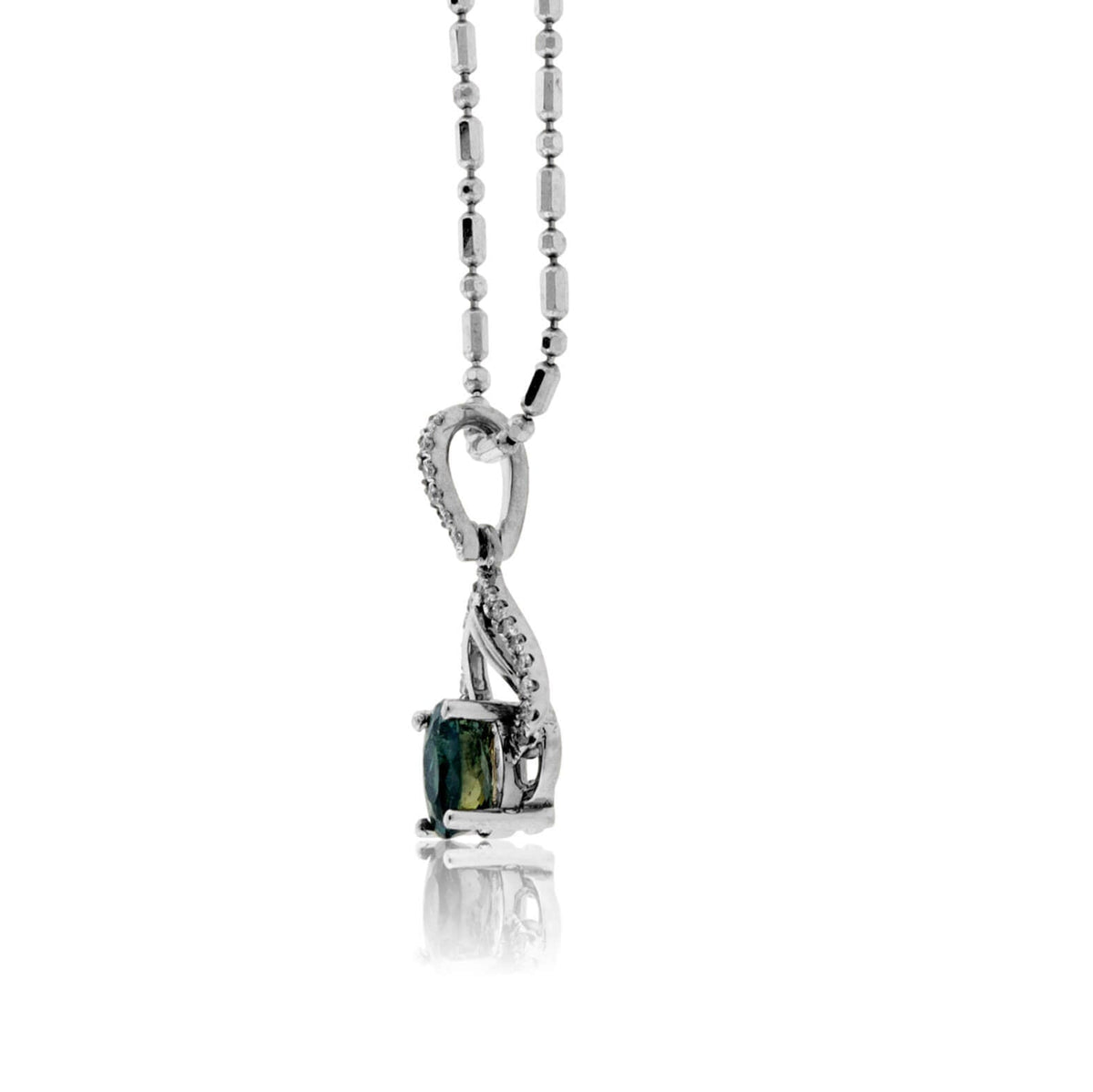Oval Alexandrite & Diamond Accented Pendant - Park City Jewelers