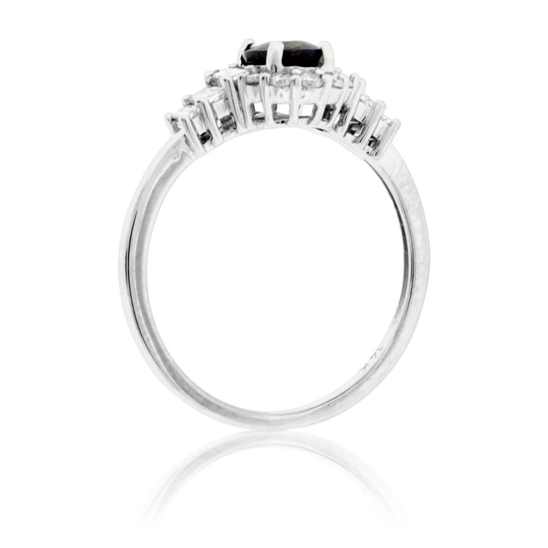 Oval Alexandrite & Diamond Burst with Baguette Halo Style Ring - Park City Jewelers
