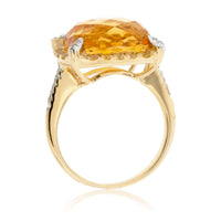 Oval Citrine, Yellow Sapphire and Diamond Ring - Park City Jewelers